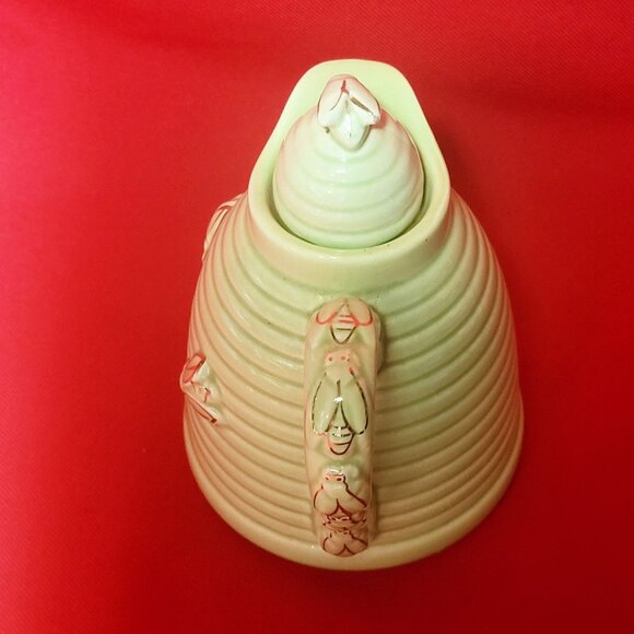 Vintage Green Beehive Honey Pot Ceramic with Lid - Picture 12 of 12